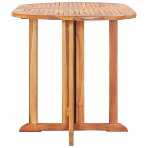Set mobilier de exterior pliabil, 5 piese, lemn masiv de tec - V49003V - Img 4