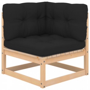 Set mobilier de grădină cu perne, 4 piese, lemn masiv pin - V3083749V - Img 1