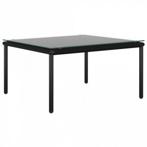 Set mobilier de gradina cu perne, 6 piese, negru, PVC - V48591V - Img 4
