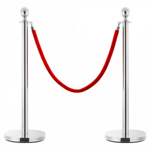Set VIP stil bariera, 3 piese, argintiu, otel inoxidabil - V145731V - Img 2