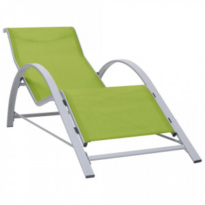 Șezlonguri de plajă cu masă, 2 buc., verde, aluminiu - V310540V - Img 3