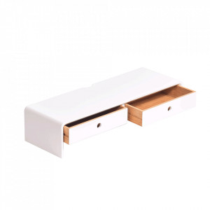 Suport monitor, bambus, alb, 66 cm - TP300677 - Img 3