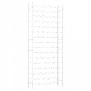 Suport sticle de vin pentru 96 sticle,alb, metal - V340914V