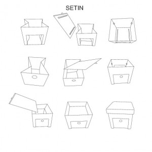 Taburet, scăunel cu spaţiu pentru depozitare, gri, 37x37x38 - TP221280 - Img 12