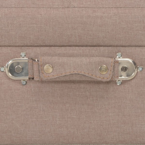 Taburete cu depozitare, 3 buc., maro, material textil - V247525V - Img 2