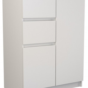 TECOA102 - Comoda 70 x 40 x 97 cm, Alb-Mat - Img 2