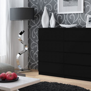 TECON106 - Comoda 120 x 40 x 97 cm, Negru-Mat - Img 2