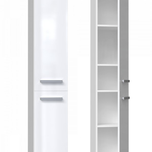 TEDUA134 - Dulap inalt baie, 31 x 30 x 174 cm, Alb-Lucios, PAL - Img 2