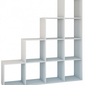 TERAA101 - Raft, biblioteca 153 x 30 x 153 cm, Alb-Mat
