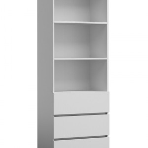 TERAA104 - Raft, biblioteca 60 x 35 x 180 cm, Alb-Mat - Img 2
