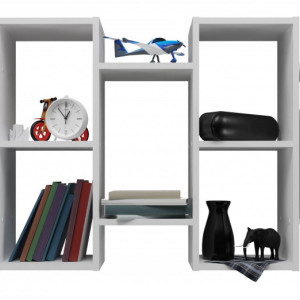 TERAA121 - Raft, rafturi, biblioteca, 129x 20 x 65 cm, Alb, PAL - Img 2