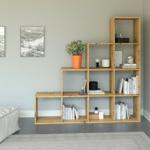 TERAAR105 - Raft, biblioteca 153 x 30 x 153 cm, Stejar Artisan - Img 2