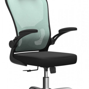 TESCN-Al102 - Scaun birou cu tetiera 65 x 62 x 122 cm - Negru-Albastru - Img 1