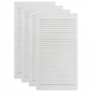 Uși lamelare, 4 buc., alb, 99,3x39,4 cm, lemn masiv de pin - V151171V - Img 1