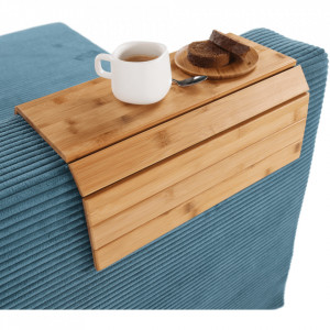 Zonă de depozitare/cotieră flexibilă canapea, bambus, natural - TP269803 - Img 11