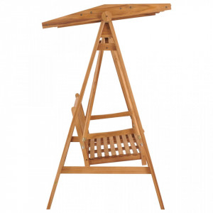 Bancă balansoar, 170 cm, lemn masiv de tec - V316629V - Img 4