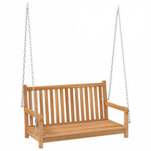 Bancă balansoar, lemn masiv de tec, 114x60x64 cm - V316628V - Img 1