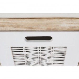 Bancă, băncuţă cu 4 sertare, alb si maro, 100 cm - TP206590 - Img 6