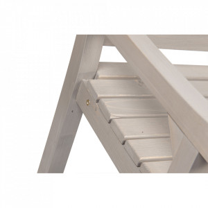 Bancă, băncuță de grădină, gri, 150 cm - TP277764 - Img 4