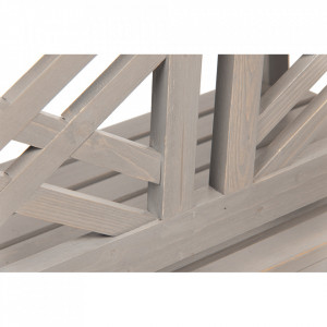 Bancă, băncuță de grădină, gri, 150 cm - TP277764 - Img 6