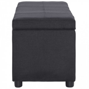 Banca cu compartiment de depozitare, negru, 116 cm, poliester - V281323V - Img 4
