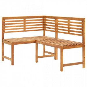 Bancă de colț pentru grădină, 140 cm, lemn masiv de acacia - V312422V - Img 2