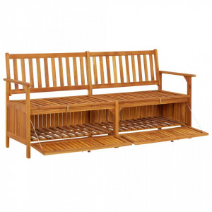 Bancă de depozitare , 170 cm, lemn masiv de acacia - V316744V - Img 3