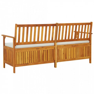 Bancă de depozitare cu pernă, 170 cm, lemn masiv de acacia - V316738V - Img 4
