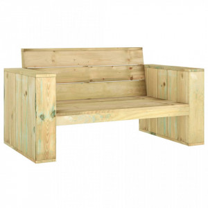 Bancă de grădină, 139 cm, lemn de pin tratat - V318427V