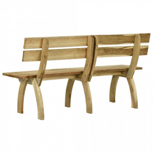 Bancă de grădină, 160 cm, lemn de pin tratat - V318401V - Img 4