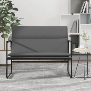Bancă, gri, 100x64x80 cm, piele ecologică - V351369V - Img 2