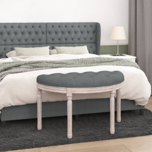 Bancă, gri închis, 81,5x41x49 cm, material textil - V344409V - Img 2
