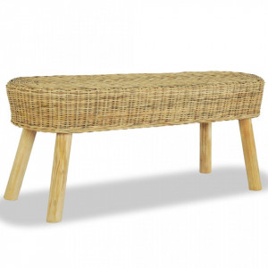 Banca pentru hol, 110 x 35 x 45 cm, ratan natural - V244579V