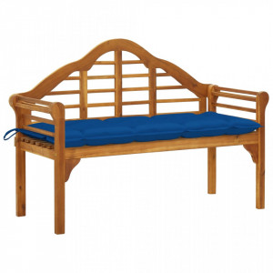 Bancă regală de grădină cu pernă, 135 cm, lemn masiv de acacia - V3061429V - Img 2