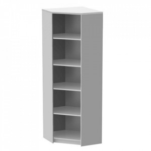 Biblioraft de colţ, alb, 62,7x62,7x186 cm - TP278029