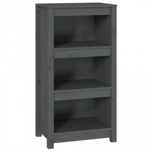 Bibliotecă, gri, 50x35x97 cm, lemn masiv de pin - V821706V