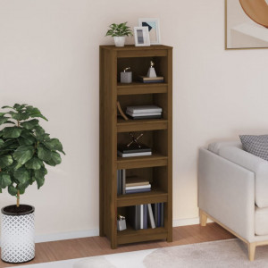 Bibliotecă, maro miere, 50x35x154 cm, lemn masiv de pin - V821717V - Img 2