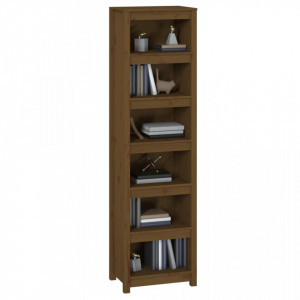 Bibliotecă, maro miere, 50x35x183 cm, lemn masiv de pin - V821722V - Img 4