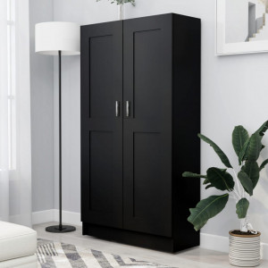 Biblioteca, negru, 82,5 x 30,5 x 150 cm, PAL - V802724V - Img 1