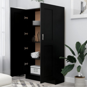 Biblioteca, negru, 82,5 x 30,5 x 150 cm, PAL - V802724V - Img 3