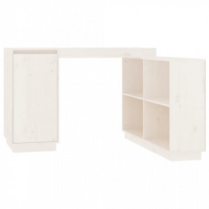 Birou, alb, 110x50x75 cm, lemn masiv de pin - V814505V