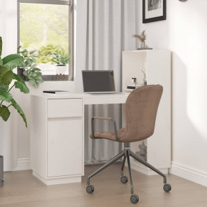 Birou, alb, 110x53x117 cm, lemn masiv de pin - V814510V - Img 2