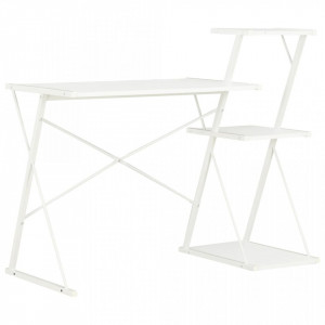 Birou cu raft, alb, 116 x 50 x 93 cm - V20287V