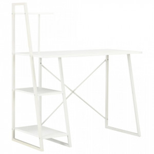Birou cu rafturi, alb, 102 x 50 x 117 cm - V20282V