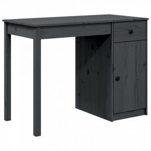 Birou, gri, 100x50x75 cm, lemn masiv de pin - V814631V