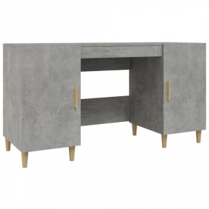 Birou, gri beton, 140x50x75 cm, lemn compozit - V812766V