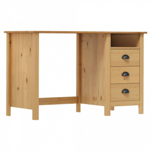 Birou Hill cu 3 sertare, 120x50x74 cm, lemn masiv de pin - V288995V - Img 2