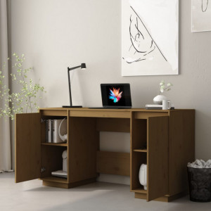 Birou, maro miere, 140x50x75 cm, lemn masiv de pin - V814327V - Img 3