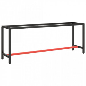 Cadru banc de lucru, negru mat/roșu mat, 210x50x79 cm, metal - V151454V - Img 2