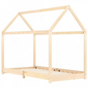Cadru pat de copii, 70 x 140 cm, lemn masiv de pin - V283346V - Img 2